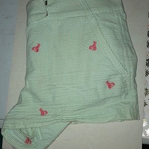SALE 3” Seersucker lobster print chino shorts